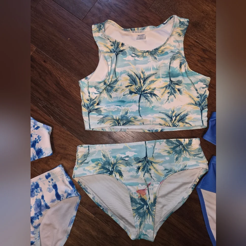 Lot Of 3 Old Navy Bathing Suits Size 10/12 Girls - Picture 3 of 7